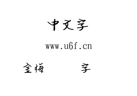 金梅宽钢笔字国际码.TTF下载