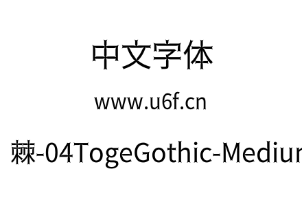 荆棘-04TogeGothic-Medium.otf