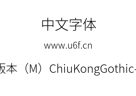 字体-新字形版本（M）ChiuKongGothic-M-Light.o