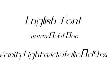 字体-VanityLightwideitalic-d9xzR.otf
