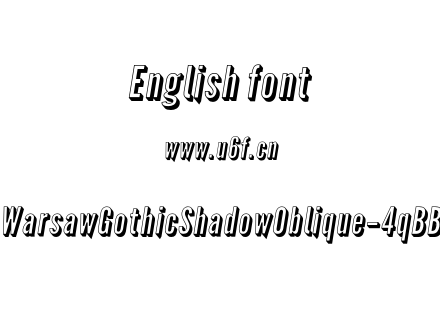 WarsawGothicShadowOblique-4qBB.otf