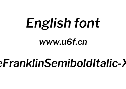 字体-LibreFranklinSemiboldItalic-XBog.otf下载