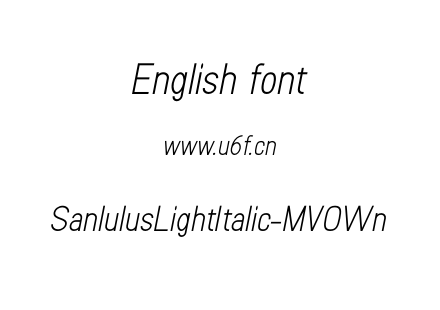 SanlulusLightItalic-MVOWn.otf
