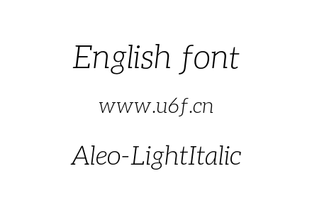 Aleo-LightItalic.otf下载