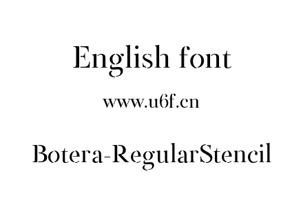 Botera-RegularStencil.otf下载