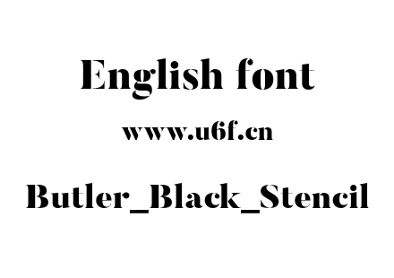 Butler_Black_Stencil.otf下载