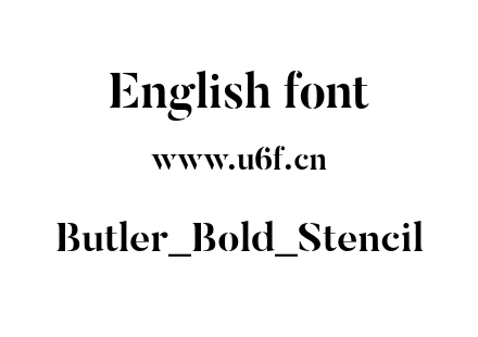 Butler_Bold_Stencil.otf下载