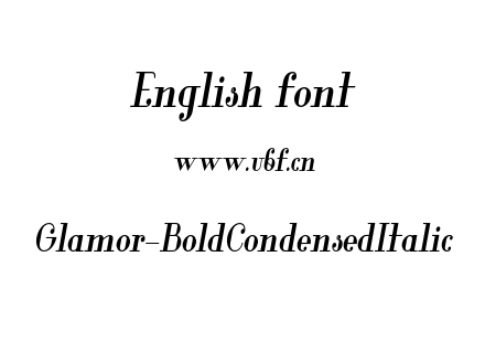 Glamor-BoldCondensedItalic.otf下载