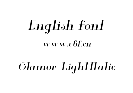 Glamor-LightItalic.otf下载