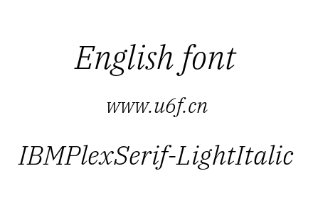IBMPlexSerif-LightItalic.otf下载