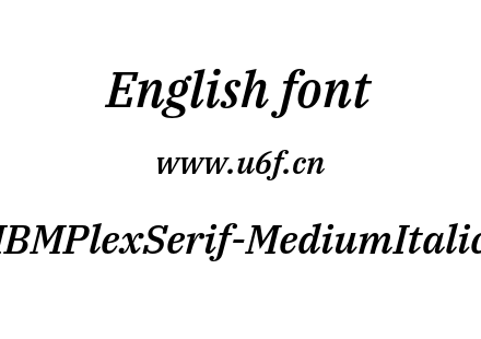 IBMPlexSerif-MediumItalic.otf下载