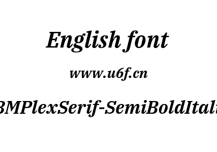 IBMPlexSerif-SemiBoldItalic.otf下载