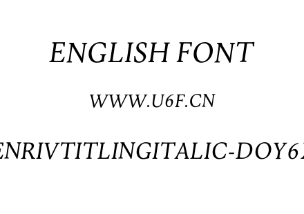 JenrivTitlingItalic-DOY6x.otf下载