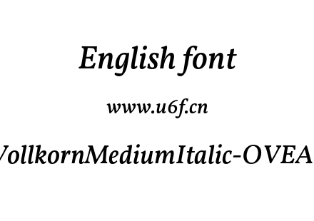 VollkornMediumItalic-OVEAd.otf下载