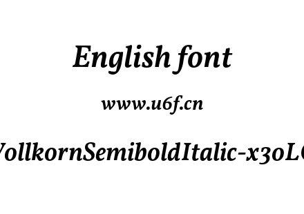 VollkornSemiboldItalic-x3oLO.otf下载