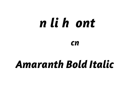 Amaranth Bold Italic.ttf下载