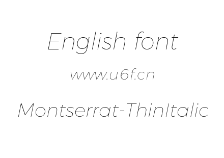 Montserrat-ThinItalic.ttf下载