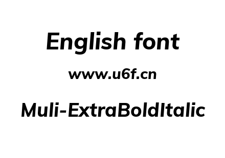 Muli-ExtraBoldItalic.ttf下载