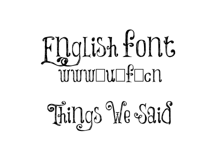 Things We Said.ttf