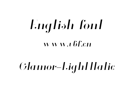 Glamor-LightItalic.ttf下载