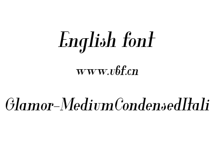 Glamor-MediumCondensedItali.ttf下载