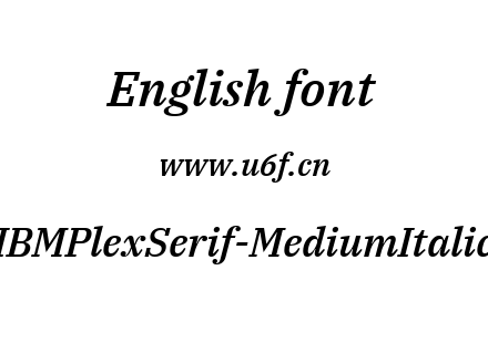 IBMPlexSerif-MediumItalic.ttf下载