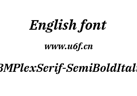 IBMPlexSerif-SemiBoldItalic.ttf下载