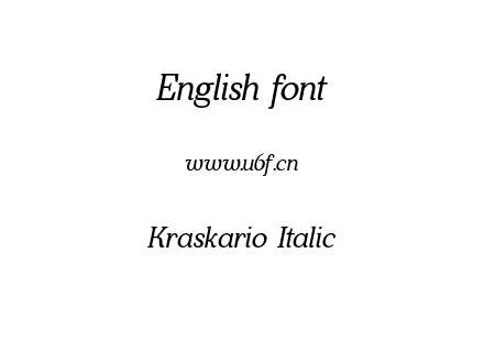 Kraskario Italic.ttf下载