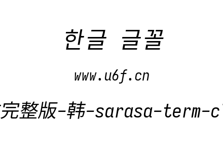 更纱黑体完整版-韩-sarasa-term-cl-italic.ttf下载