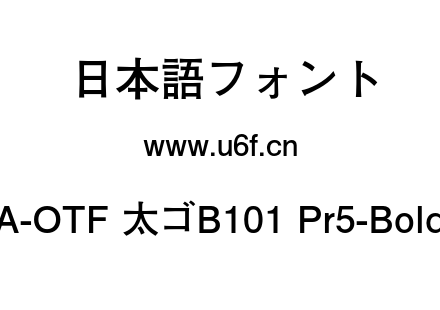 A-OTF 太ゴB101 Pr5-Bold.otf下载