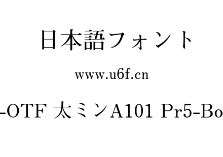 A-OTF 太ミンA101 Pr5-Bold.otf下载