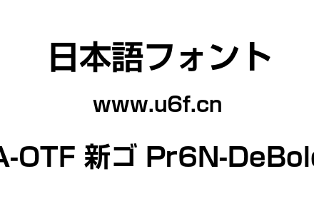 A-OTF 新ゴ Pr6N-DeBold.otf下载