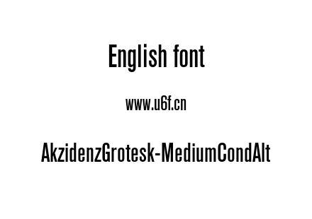 AkzidenzGrotesk-MediumCondAlt.otf下载