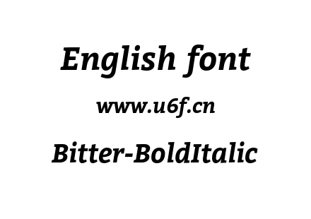 字体-Bitter-BoldItalic.otf下载