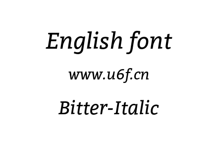 字体-Bitter-Italic.otf下载