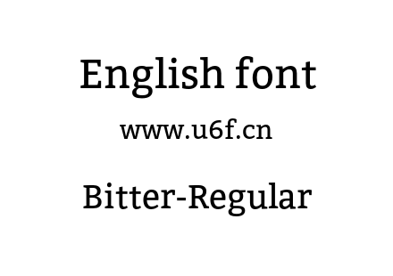 字体-Bitter-Regular.otf下载