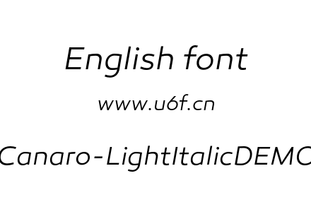 Canaro-LightItalicDEMO.otf下载