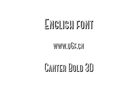 Canter Bold 3D.otf下载