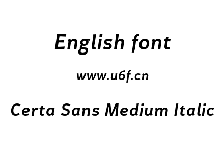 Certa Sans Medium Italic.otf下载