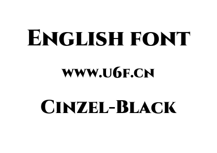 字体-Cinzel-Black.otf下载
