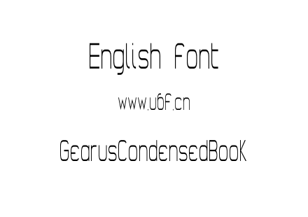 GearusCondensedBook.otf下载