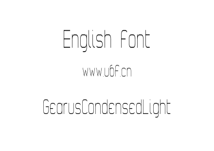 GearusCondensedLight.otf下载