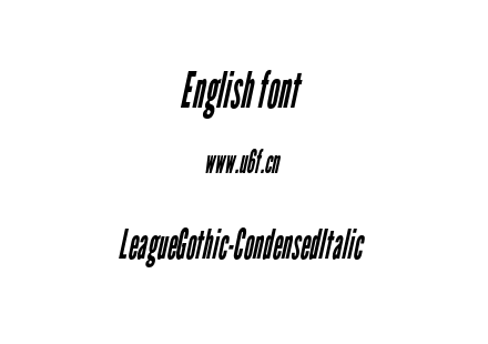 LeagueGothic-CondensedItalic.otf下载