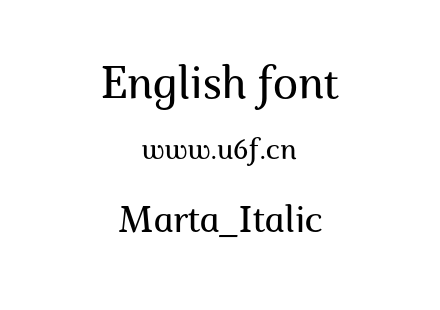 字体-Marta_Italic.otf下载