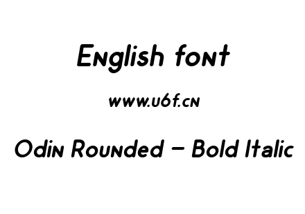 Odin Rounded - Bold Italic.otf下载