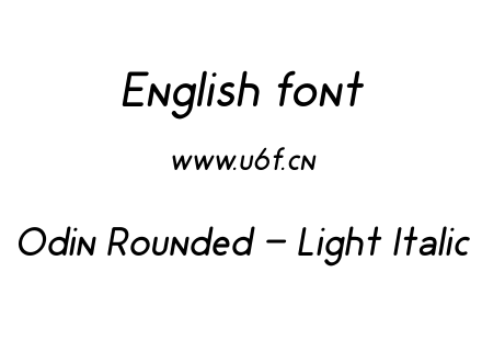 Odin Rounded - Light Italic.otf下载