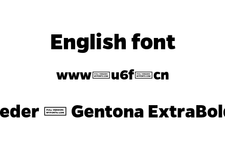 Rene Bieder - Gentona ExtraBold DEMO.otf下载