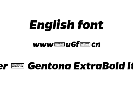 Rene Bieder - Gentona ExtraBold Italic DEMO.otf下载