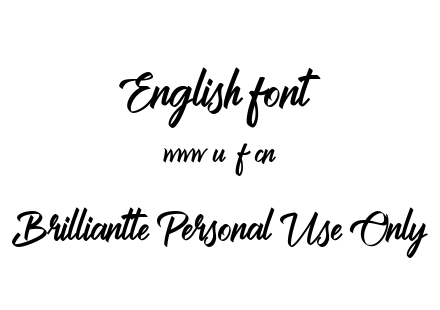Brilliantte Personal Use Only.otf下载