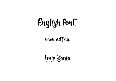 Love Sania.otf下载